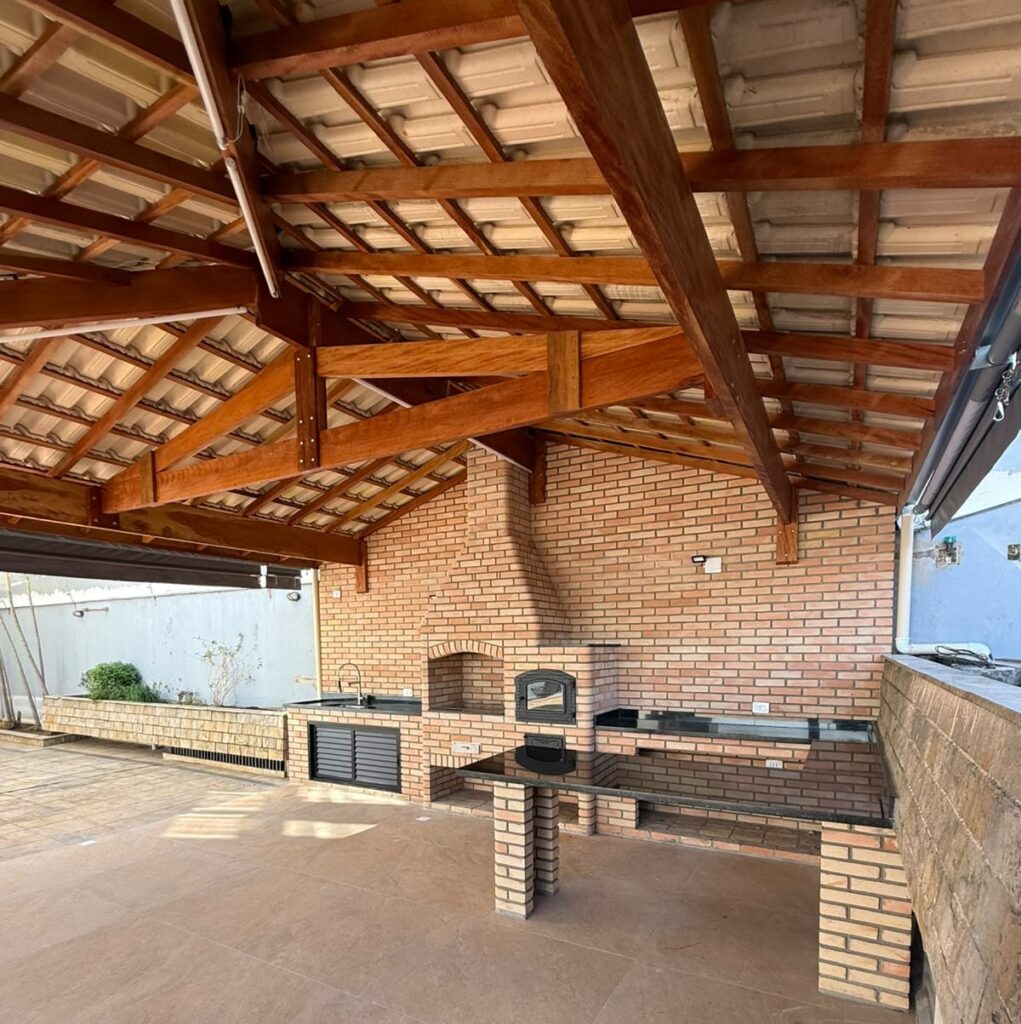 obra área gourmet completa