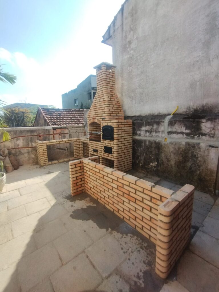 Churrasqueira 80 X 70 X 3,20 forno 2 pares de muro Balcão ilha 2,20m